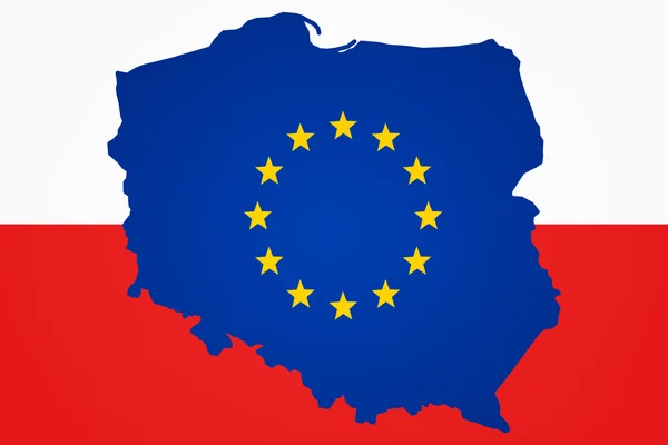 Polonia Nell Unione Europea Contesto — Foto Stock