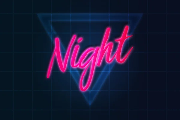 Night 80S Text Effect — Fotografie, imagine de stoc