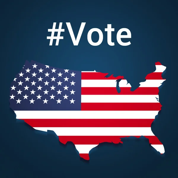 Votar Tag Usa Election Square Banner —  Fotos de Stock