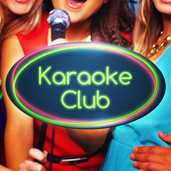 Karaoke Club Banner Achtergrond — Stockfoto