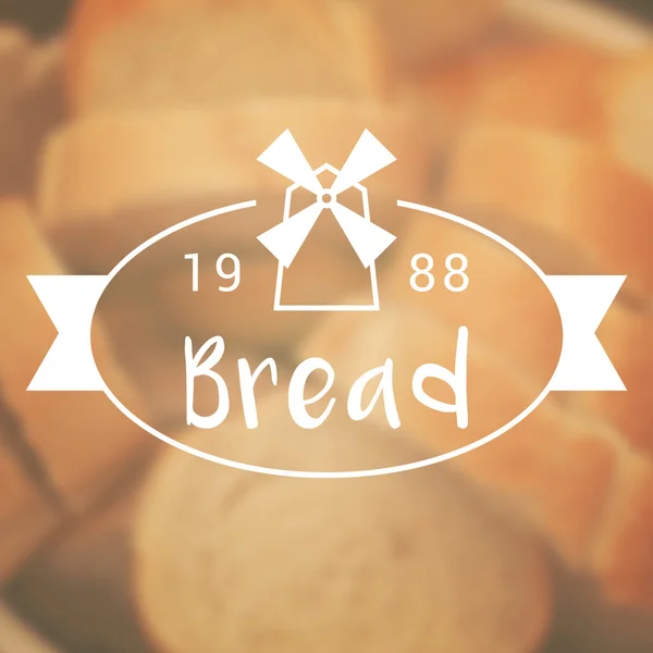 Nápis Chléb Náměstí Sociálních Médií Pozadí — Stock fotografie