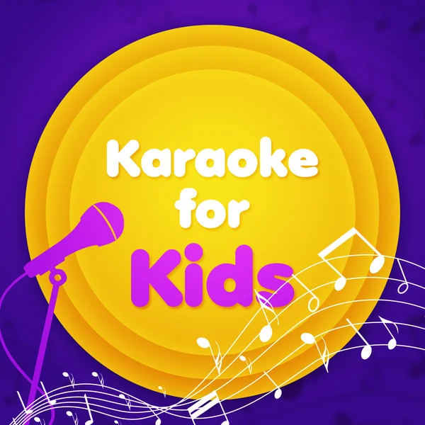 Karaoke Voor Kids Banner Achtergrond — Stockfoto