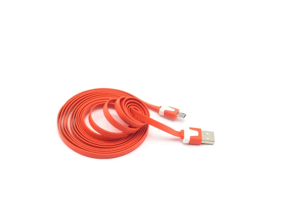 Cable connector USB on white background — Stock Photo, Image