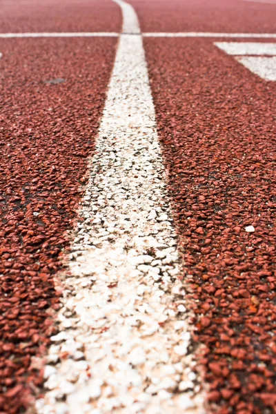 Close up curve running track rubber — Stock Photo, Image