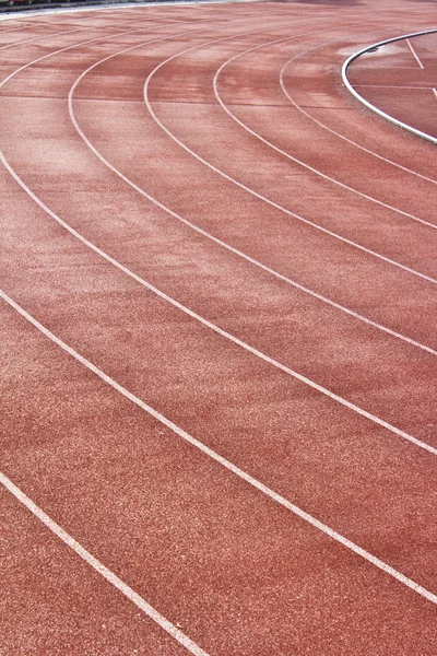 Curva di corsa pista di gomma — Foto Stock