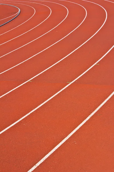 Curva di corsa pista di gomma — Foto Stock