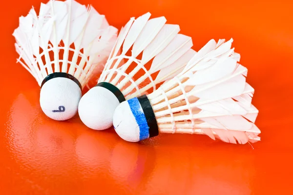 Três shuttlecock badminton — Fotografia de Stock