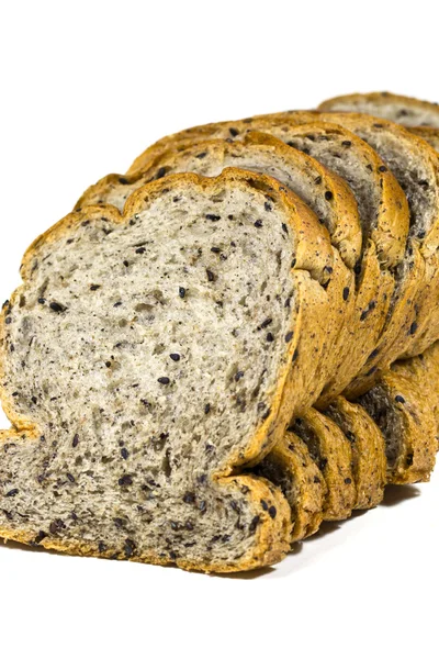 Bröd slice isolerad på vit — Stockfoto