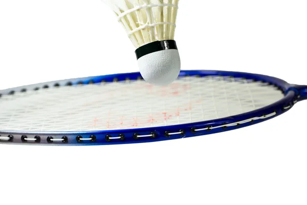 Badminton raketleri ve mekik horozu — Stok fotoğraf