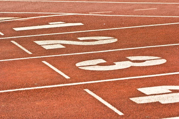 Number start running track rubber — Stock Photo, Image