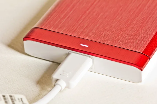 Red portable drive — Stock Photo, Image