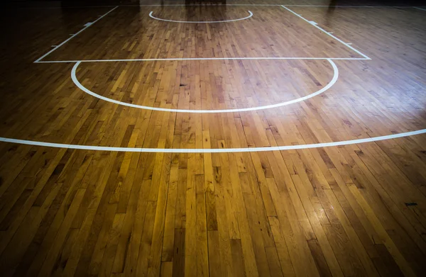 Chão quadra de basquete — Fotografia de Stock