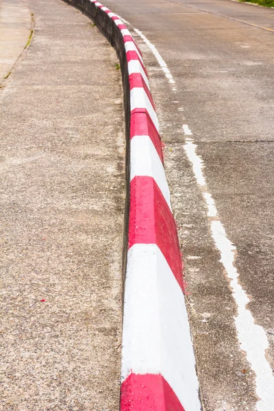 Red and white road barrier — Stock Photo, Image
