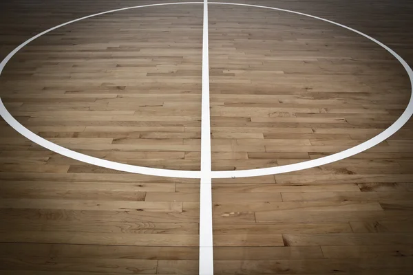 Terrain de basket plancher en bois — Photo