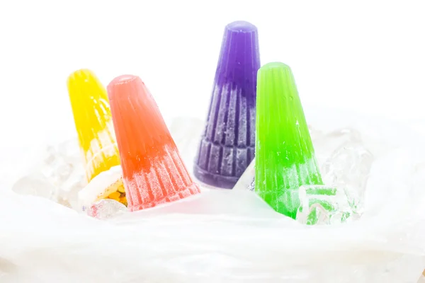 Jelly candy on ice — Stock Photo, Image