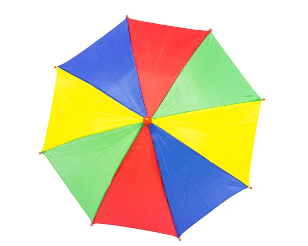 Цветной зонтик на белом фоне — стоковое фото