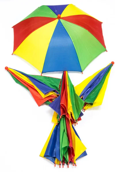 Colorful of umbrella on white background — Stock Photo, Image