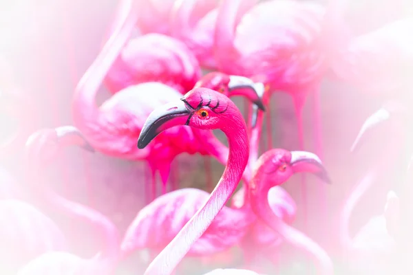 Rosa Flamingos Statue — Stockfoto