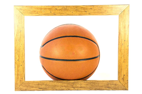 Bola de basquete em branco — Fotografia de Stock
