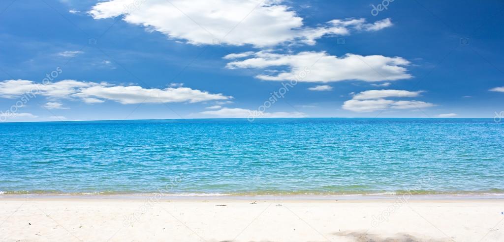 view on the sea with blue sky  
