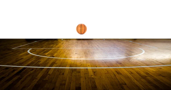 Basketbol sahası ile Top