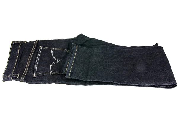 Jeans Preto Isolado em Branco — Fotografia de Stock