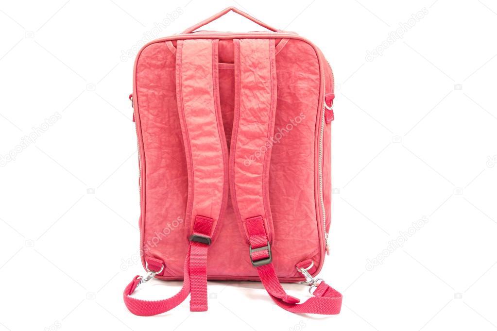 Pink backpack standing