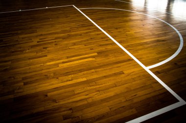 ahşap yerde Basketbol Sahası