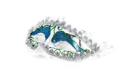 Karnaval maskesi tasarımları ile dekore edilmiş