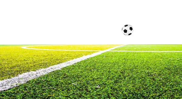 Зеленая трава для футбола — стоковое фото