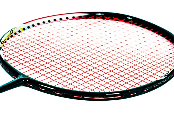 Badminton racket op witte achtergrond — Stockfoto