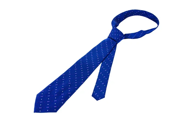 Blue necktie on a white background — Stock Photo, Image