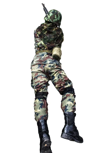 Soldat mit Sturmgewehr — Stockfoto