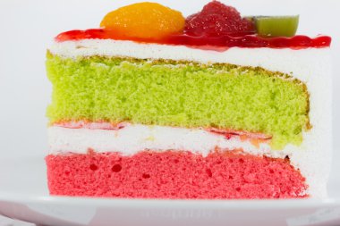 lezzetli dilim pasta plaka üzerinde