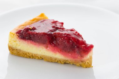 bir plaka üzerinde Cheesecake