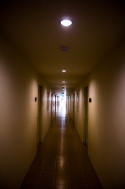 perspektif uzun koridorun otel