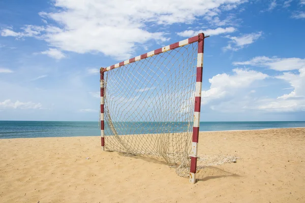 Beach football pitch popular sport — Stock Photo, Image