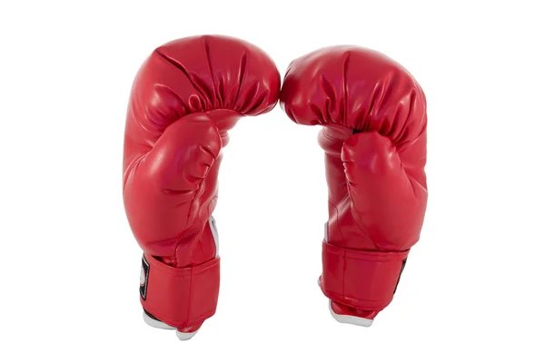 Gant de boxe rouge isolé sur fond blanc — Photo