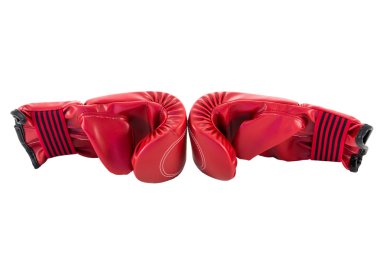 Beyaz arka plan üzerinde izole kırmızı Boks eldiveni