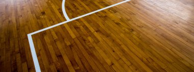 ahşap yerde Basketbol Sahası