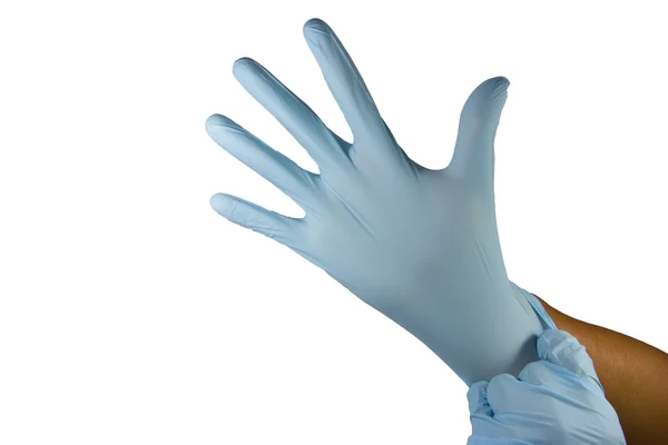 Beschermende handschoenen geïsoleerd op witte achtergrond — Stockfoto