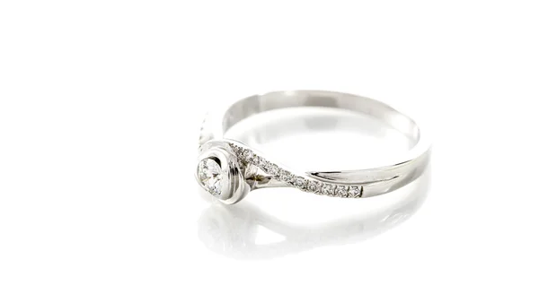 Close-up van ring diamant — Stockfoto