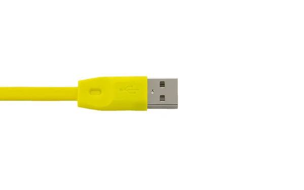 Yellow wire USB — Stock Photo, Image