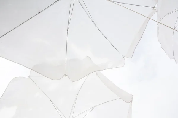 Close up abstract of white umbrella — Stock Photo, Image