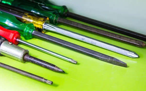 Close up screwdriver set — Stock Photo, Image
