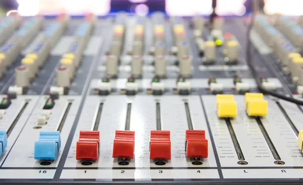 Panel de control del mezclador de música de sonido —  Fotos de Stock