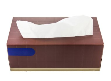 Beyaz arka plan üzerinde izole doku kutusu