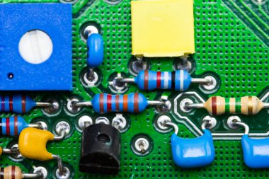 elektronik devre ait makro fotoğraf