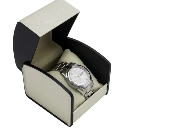 Relógio de luxo em um fundo branco — Fotografia de Stock