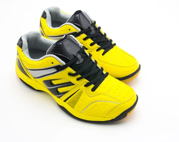 Yellow sport shoes — Stock Photo, Image